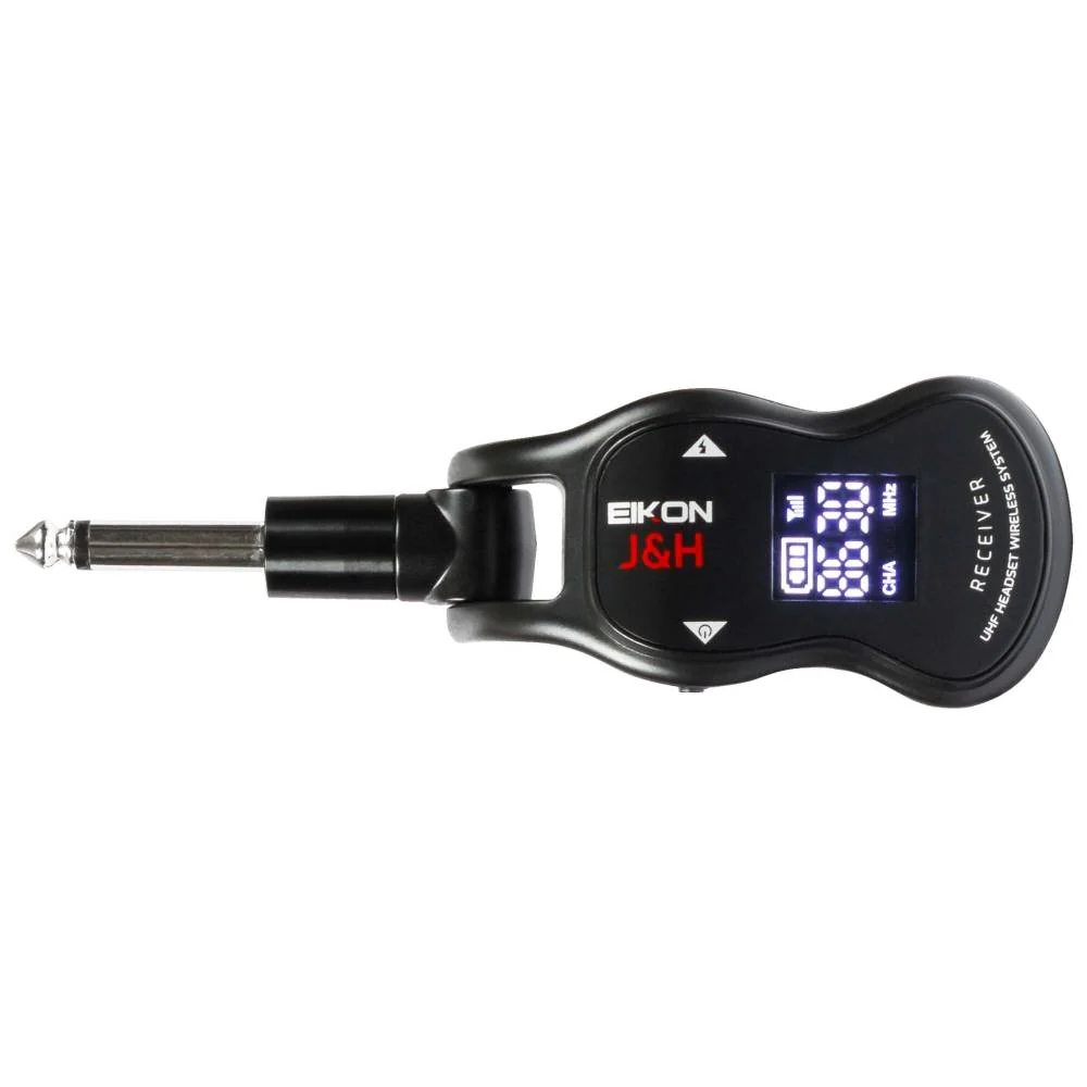 EIKON EKJ&H Sistema microfonico archetto wireless UHF con jack 6.3, Nero - Image 3