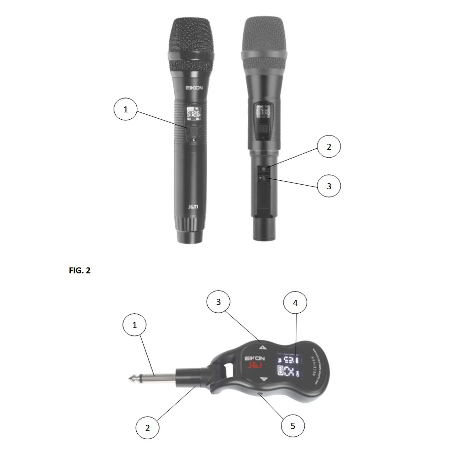 EIKON EKJ&M (EKJMV2 Freq.863-865) Sistema Microfonico Palmare Wireless UHF - Image 6