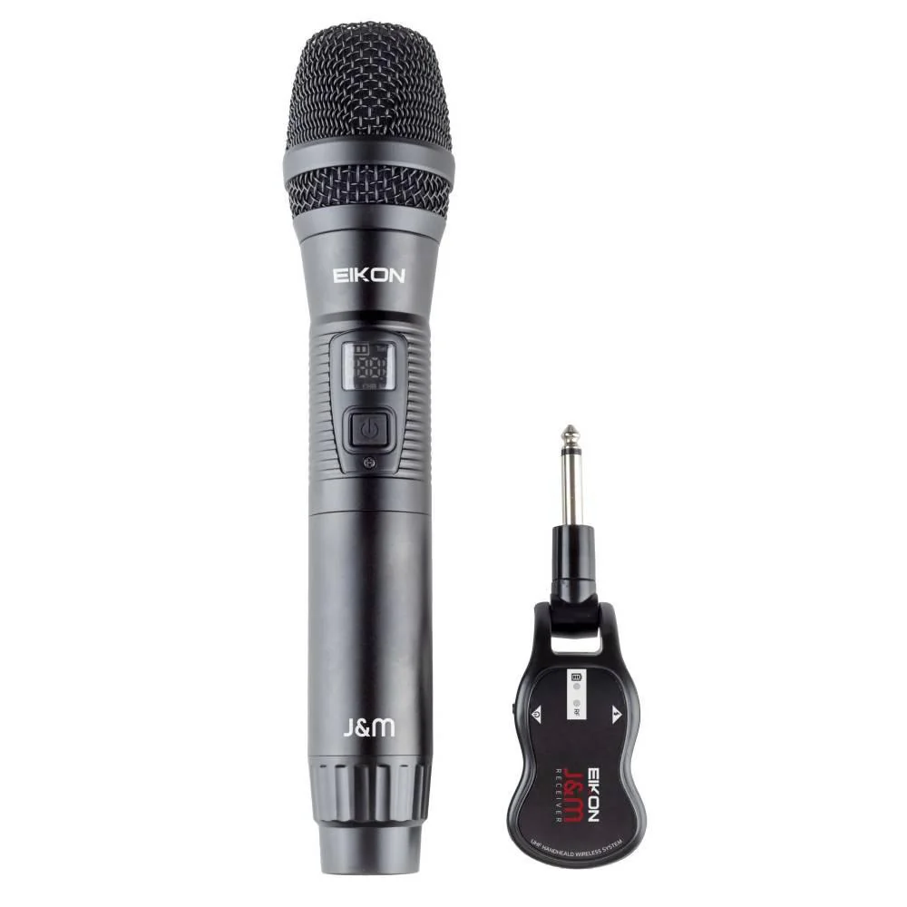 EIKON EKJ&M Sistema microfonico palmare wireless UHF, Nero - Image 2