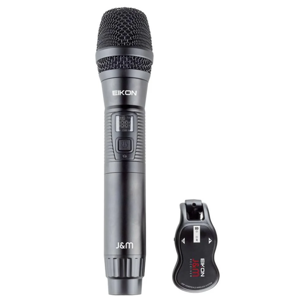 EIKON EKJ&M Sistema microfonico palmare wireless UHF, Nero - Image 3