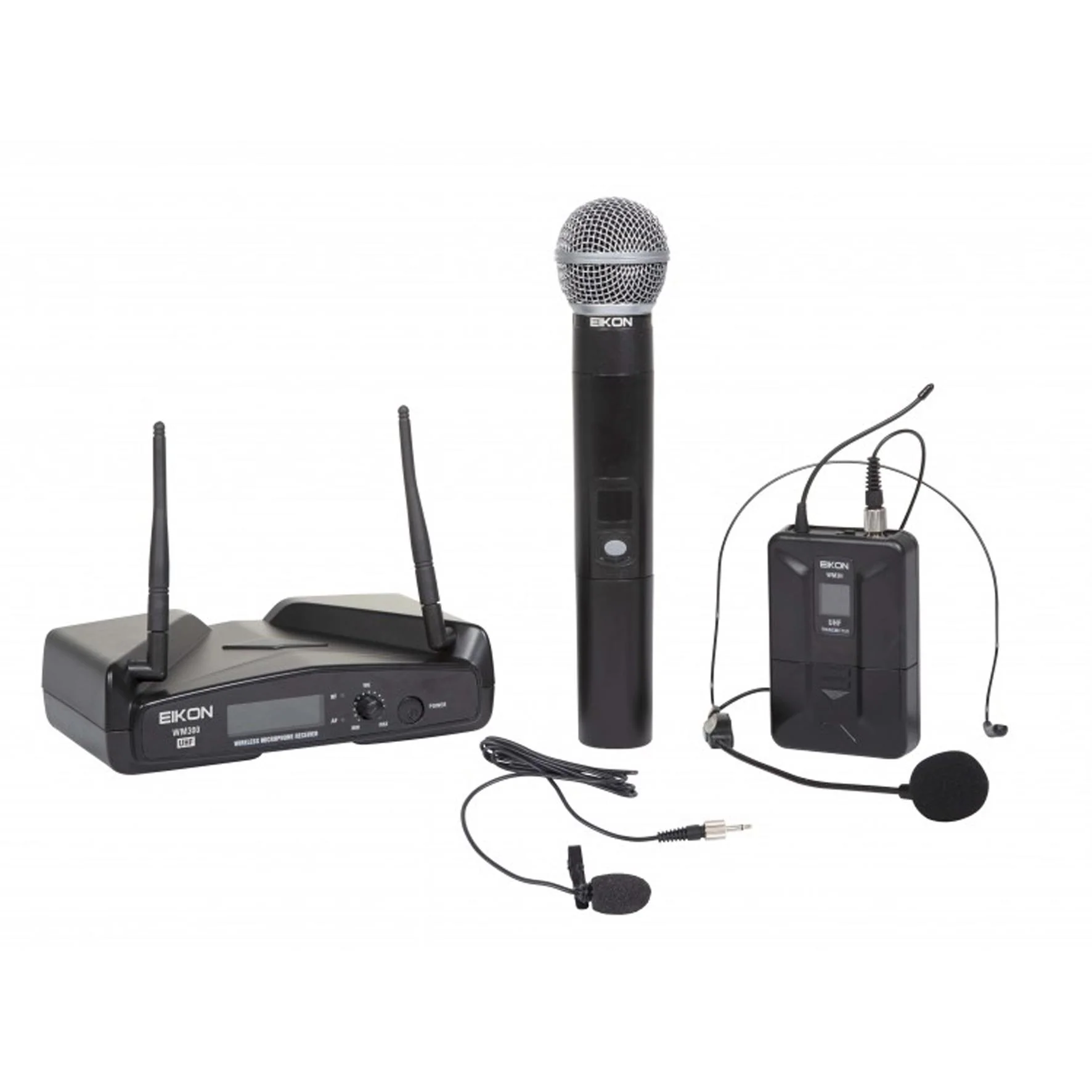 EIKON WM300KIT radiomicrofono UHF wireless ricevitore + archetto o Palmare