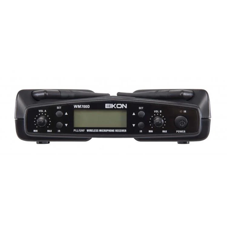 EIKON WM700DKIT Sistema microfonico Wireless Archetto+Palmare+ Pulce, Nero - Image 6