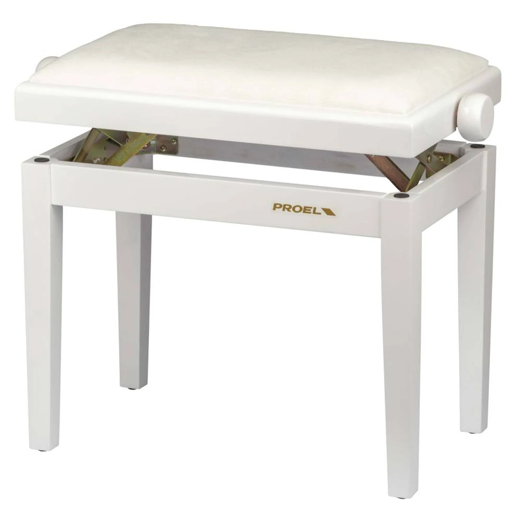 Proel PB90VBWWH Panca professionale regolabile in legno per piano, Bianco Lucido - Image 2