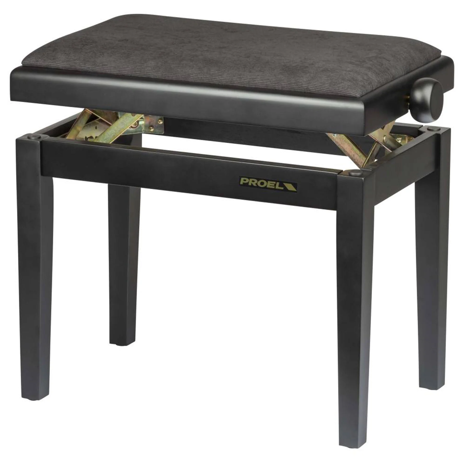 Proel PB90VSBBK Panca professionale regolabile in legno per piano, Nero Opaco - Image 2