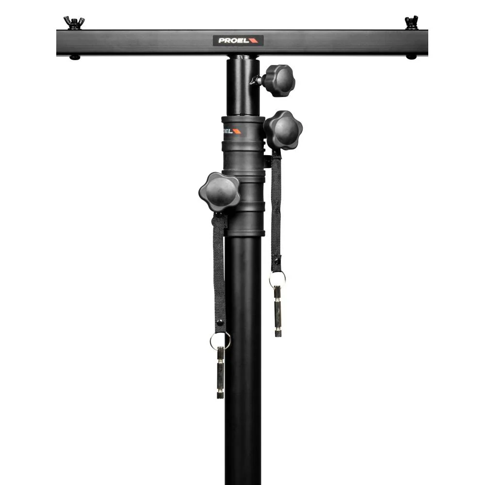 Proel PRLS400T Supporto x sistemi luce barra a T e treppiedi altezza reg. Nero - Image 4