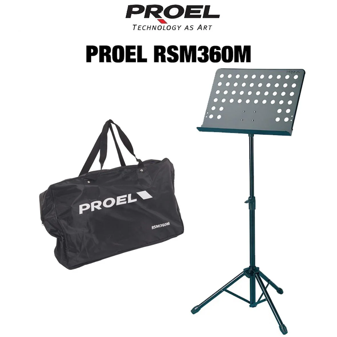 Proel RSM360M Leggio Musicale professionale per spartiti preforato con Borsa - Image 3