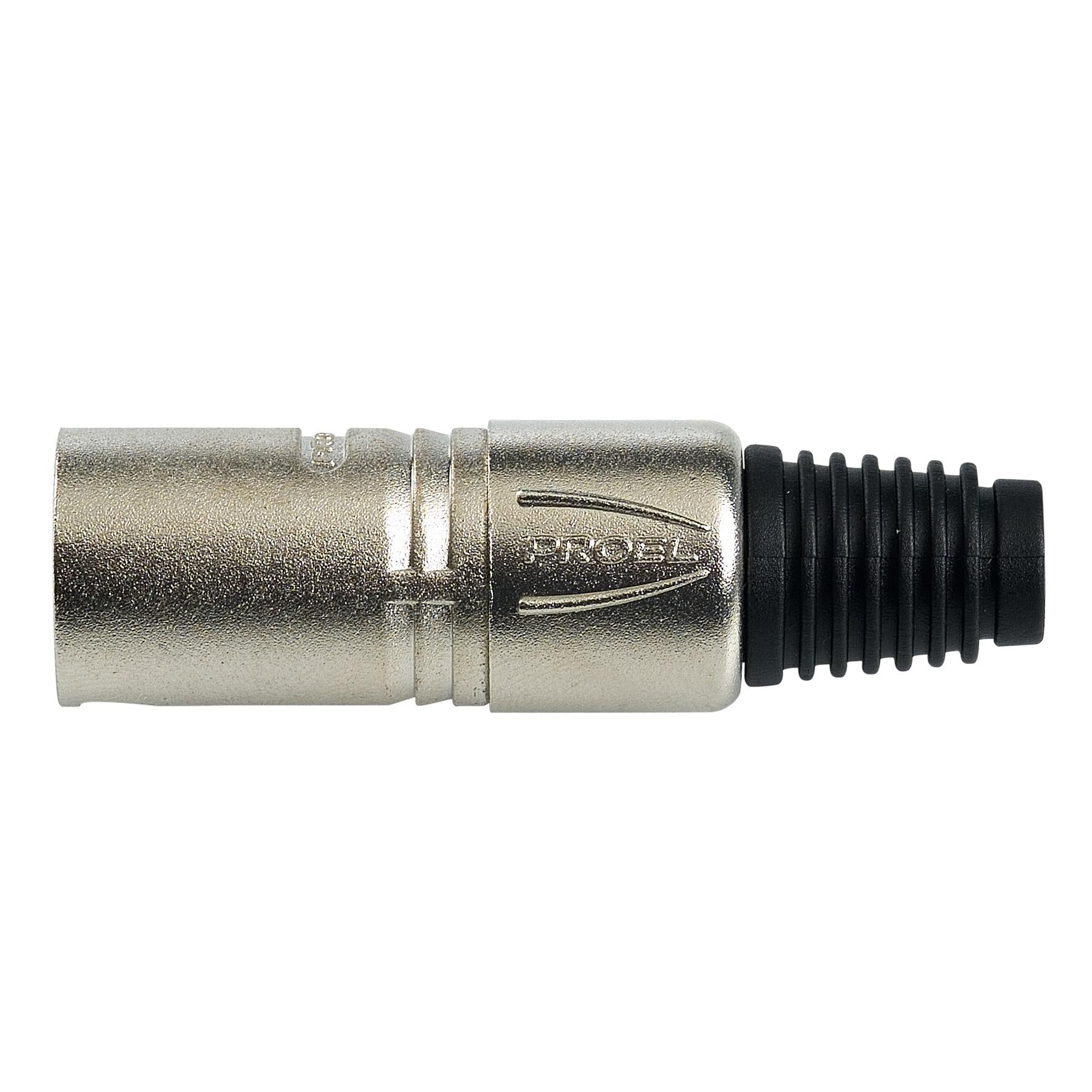 Proel XLR3MVPRO Connettore Cannon XLR 3P Maschio, manicotto nichelato, Argento