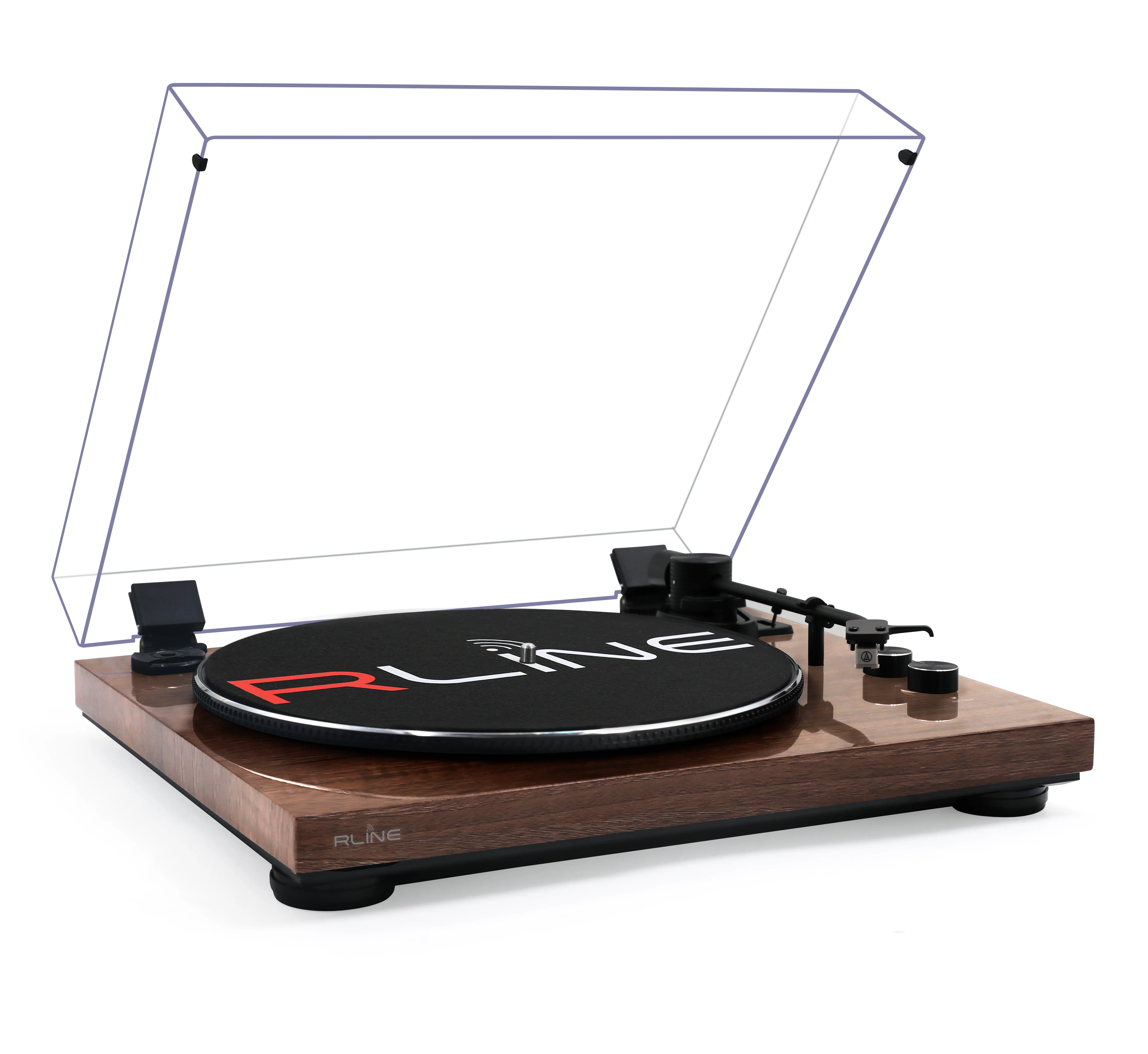 RLINE RLTN11GWLN Giradischi a cinghia con modulo Bluetooth, Noce Lucido - Image 4