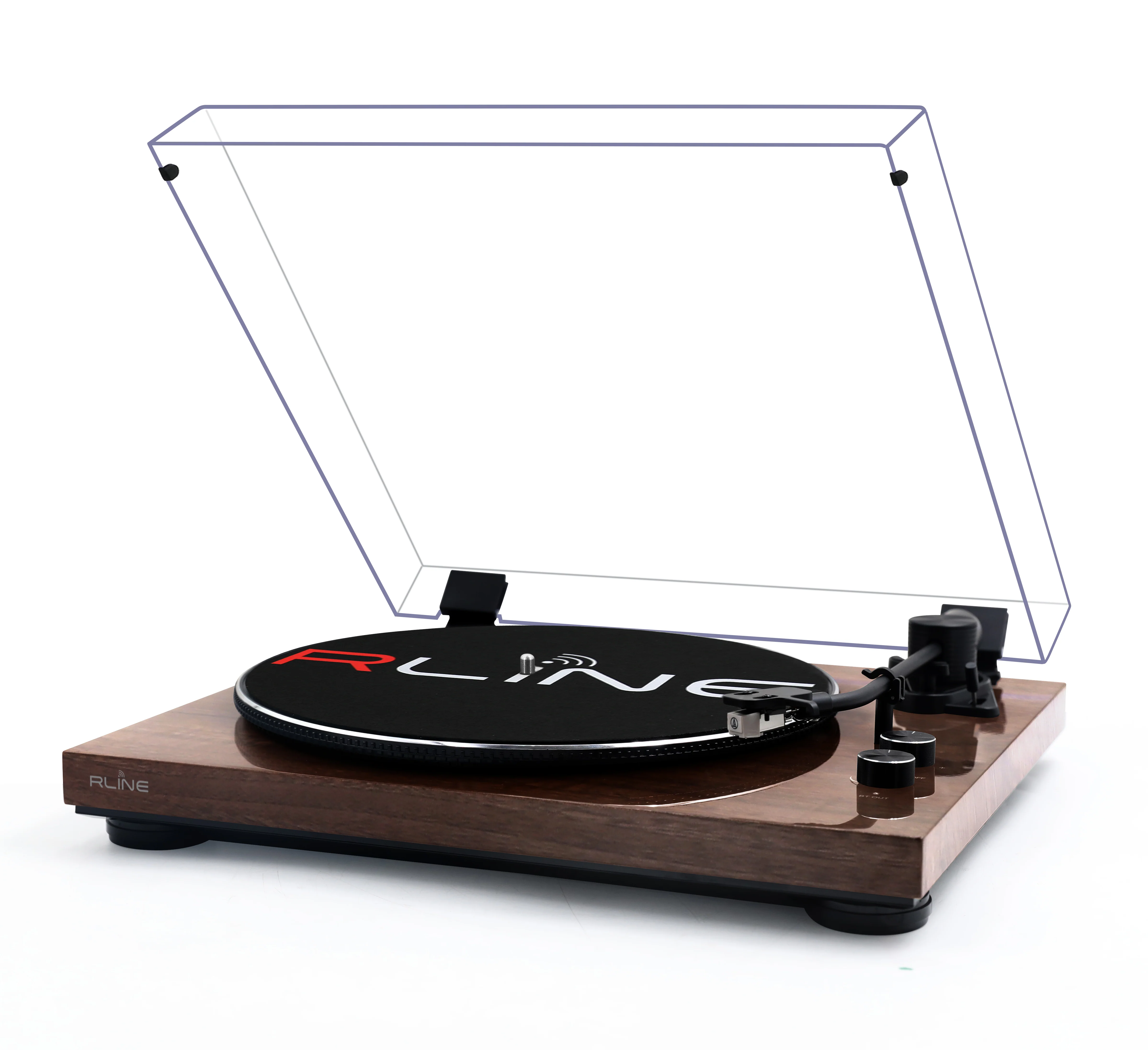 RLINE RLTN11GWLN Giradischi Bluetooth Noce L+IS FR12AWV2 Trolley Cassa 200w p. - Image 4
