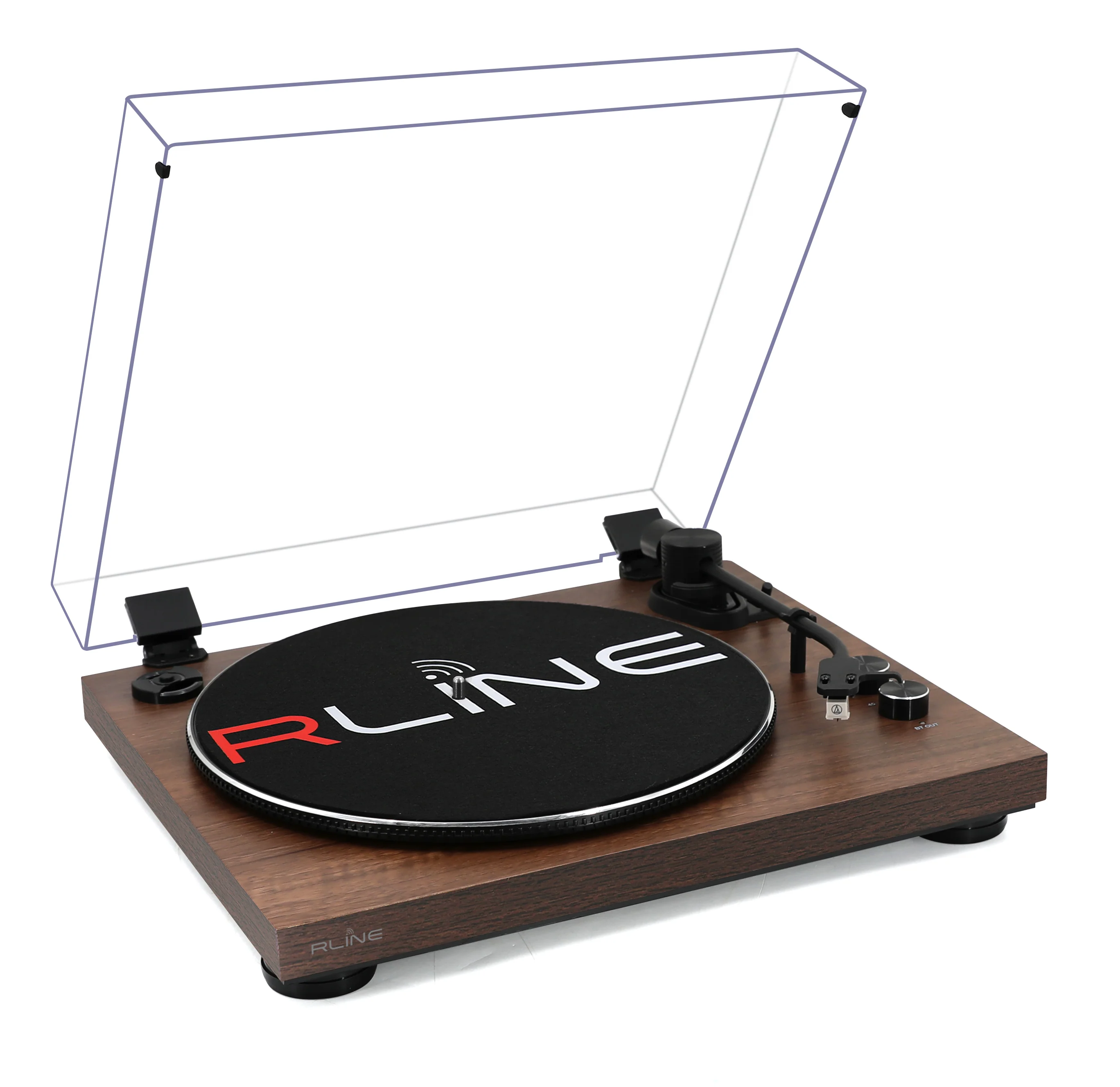 RLINE RLTN11MWLN Giradischi a cinghia con modulo Bluetooth, Noce - Image 5