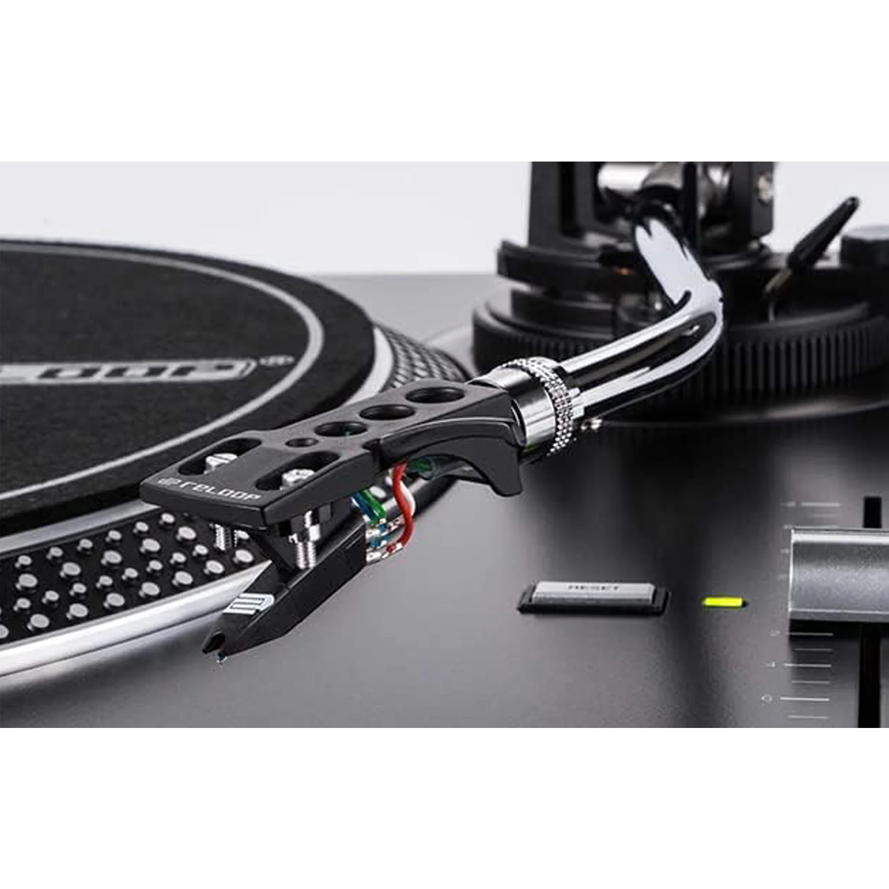 Reloop Headshell Black Carter Pro x testina 1/2" alluminio nero ideale x scratch - Image 2