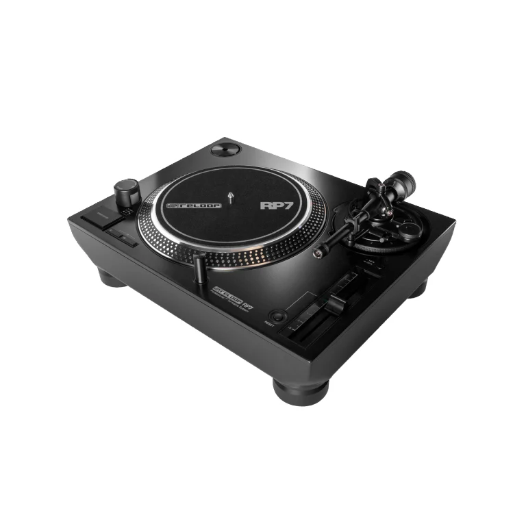 Reloop RP7 Giradischi Pro Dj trazione diretta omaggio a dischi da 45 giri, Nero - Image 2