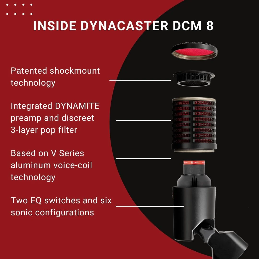 sE Electronics DYNACASTER DCM 8 Microfono Studio cablato dinamico + DYNAMITE - Image 7
