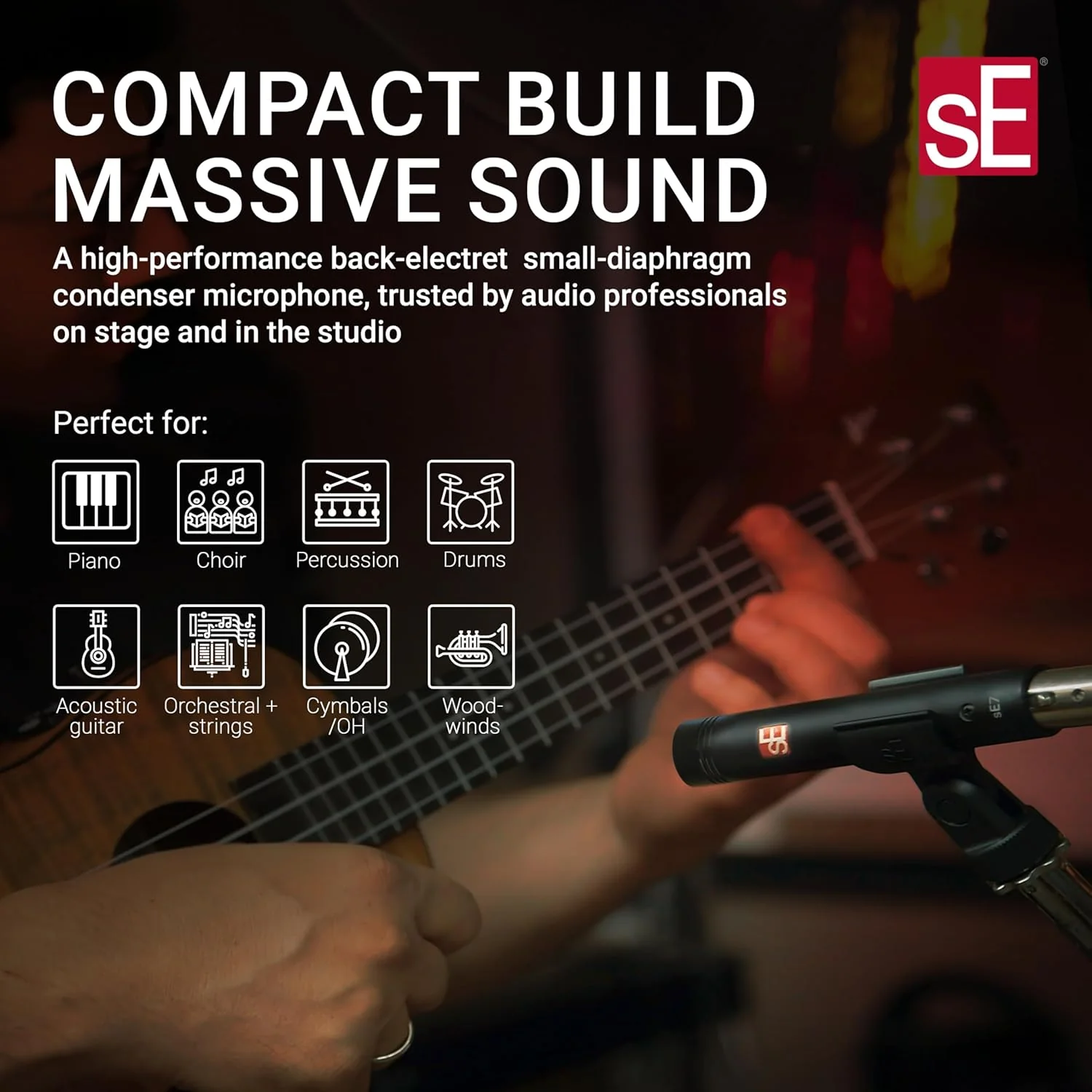 sE Electronics sE7 MATCHED PAIR 2Mic Matched Pair Condensatore x strum.acustici - Image 3