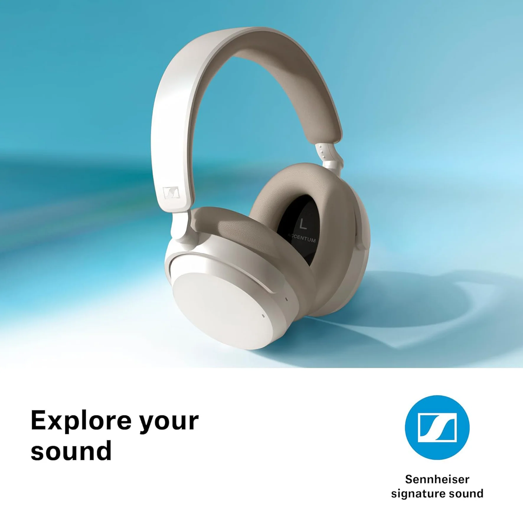 Sennheiser ACCENTUM Cuffia Wireless BT Professionale con microfono, Bianca - Image 2