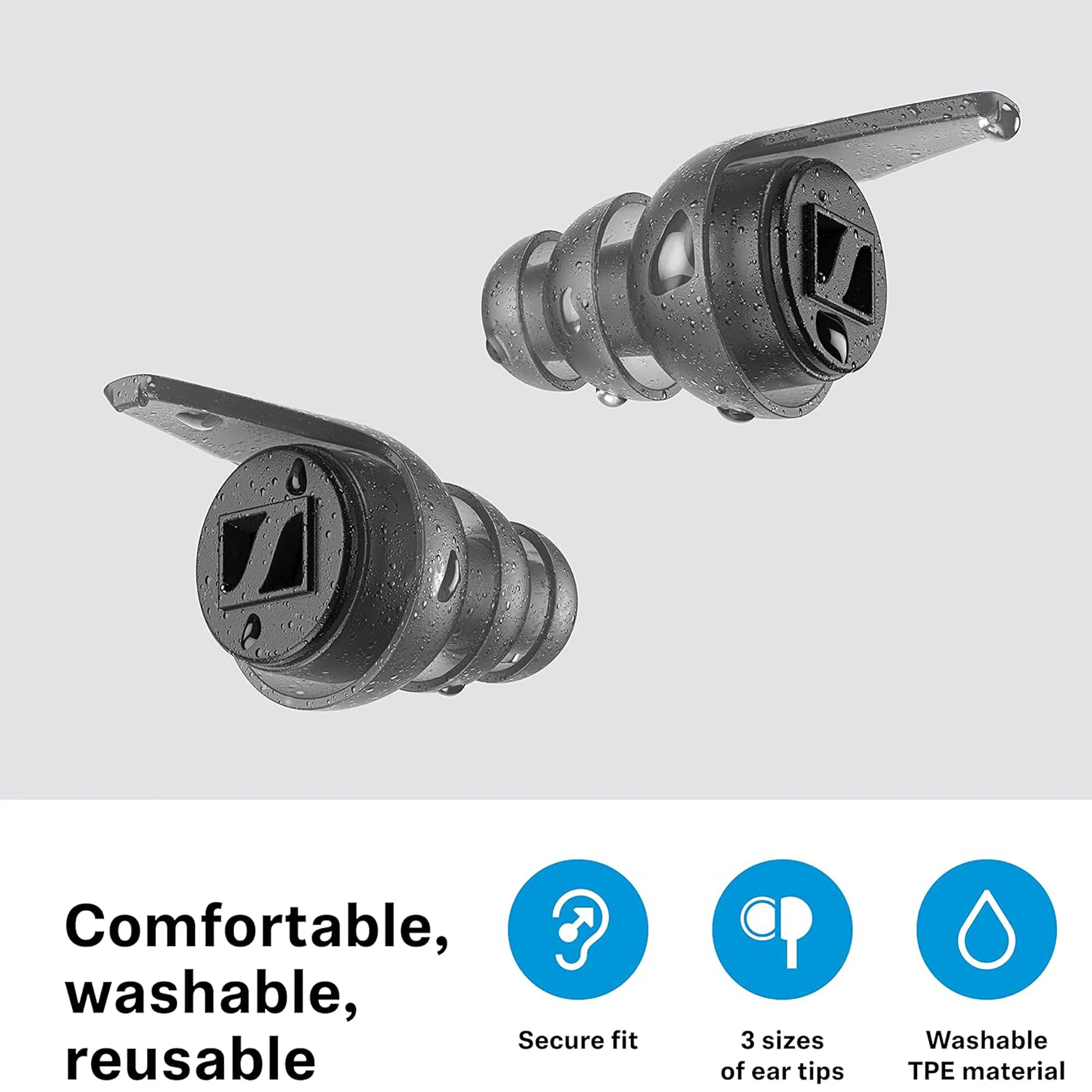 Sennheiser SOUNDPROTEX PLUS Filtri tappi x orecchie proteggono l'udito, Nero - Image 5