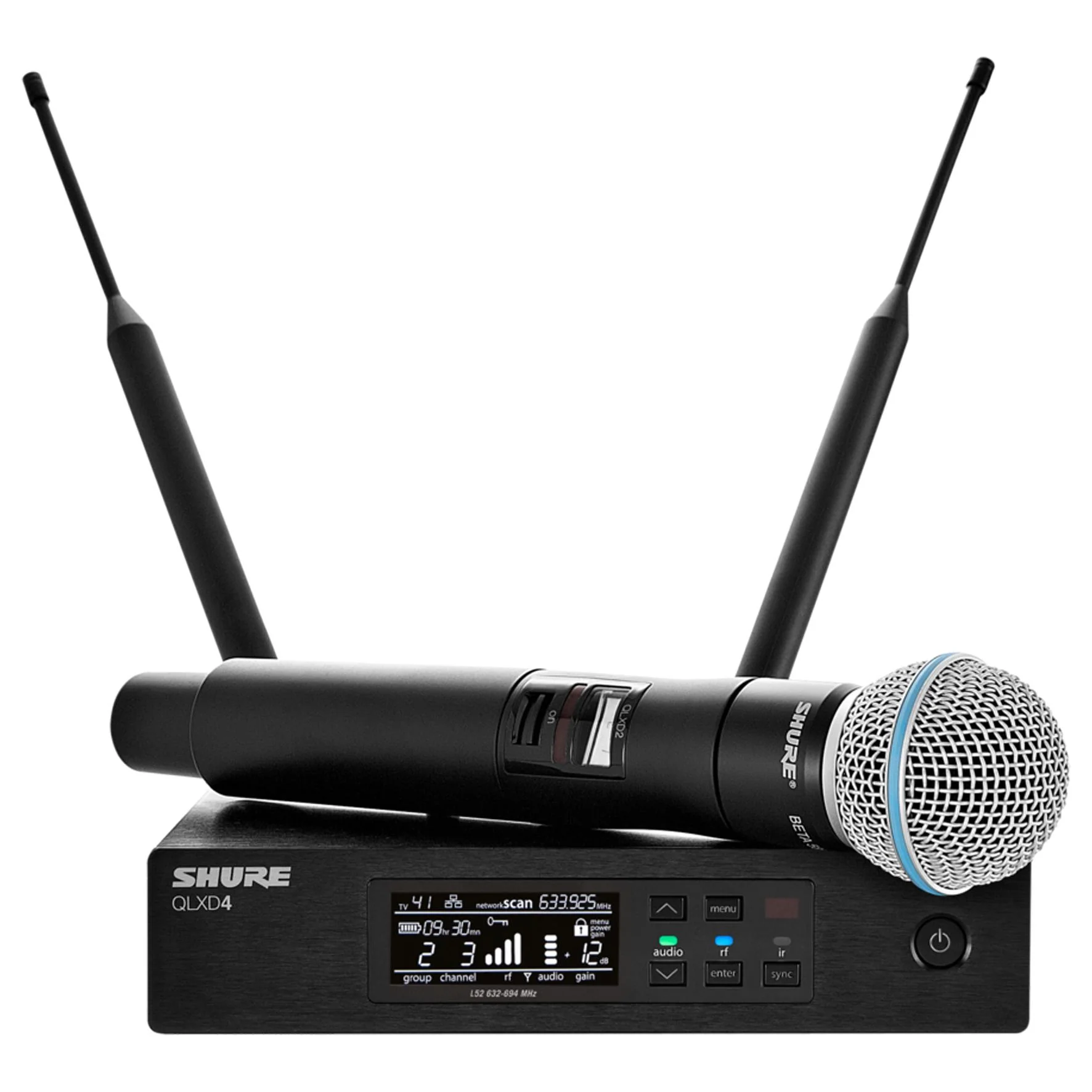 Shure QLXD24E-B58-G51 Sistema Microfonico Profess. Wireless Palmare con Beta58 - Image 5