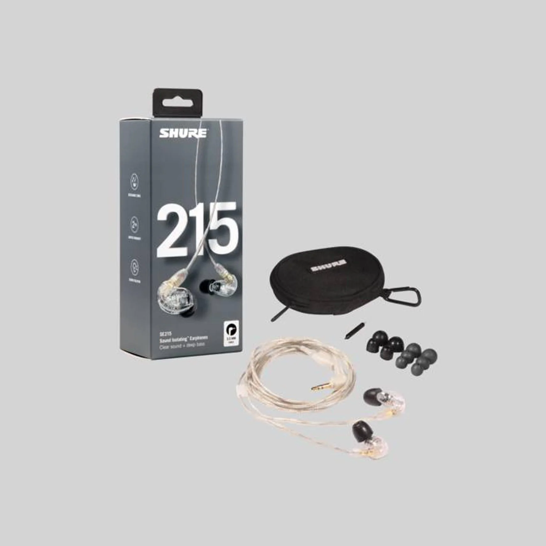 Shure SE215-CL-EFS Auricolari Dinamici ad Isolamento Acustico Trasparente - Image 5