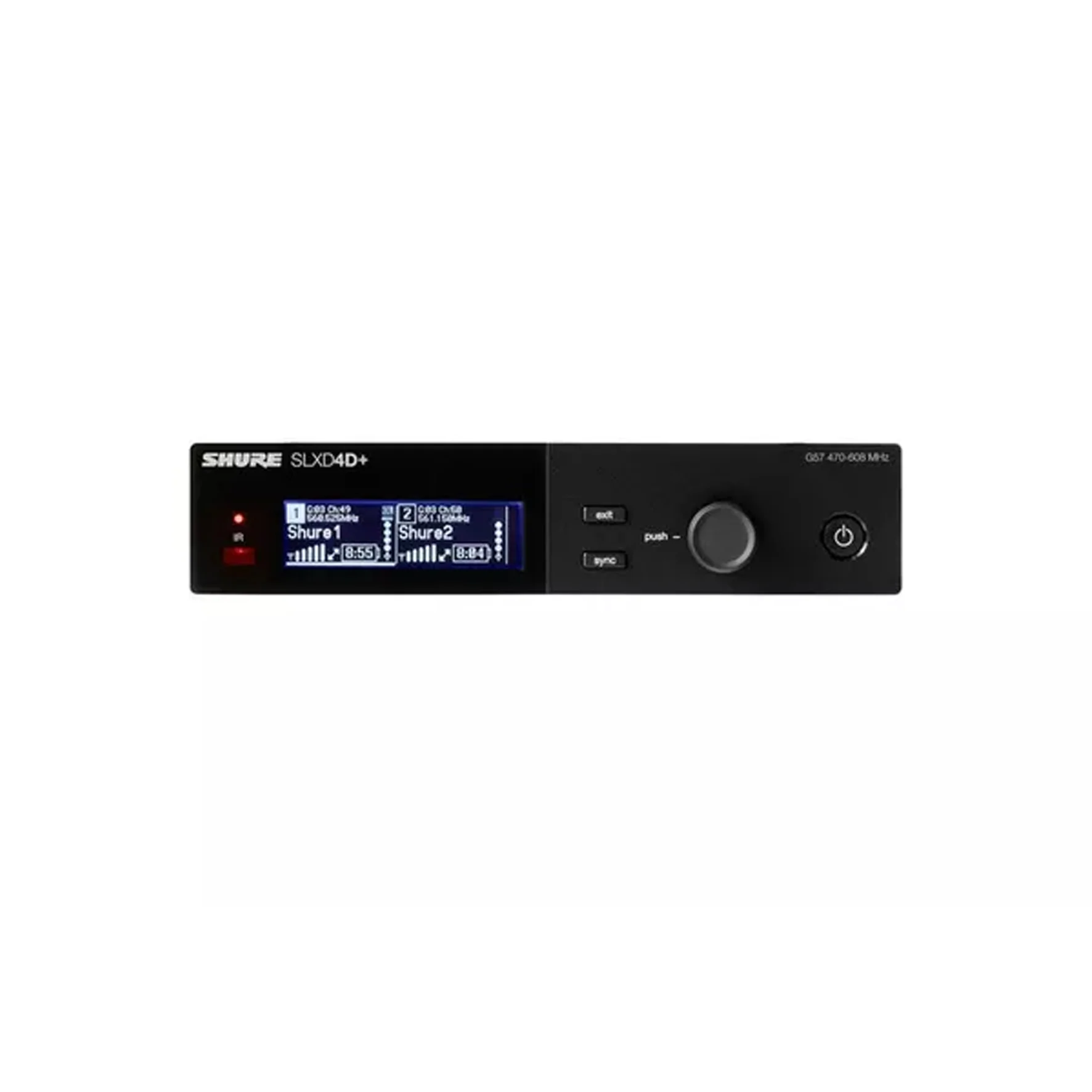 Shure SLXD14D+E-G65 Freq 470-606 MHz Sistema Wireless Dual SLXD4D+ e 2 SLXD1 - Image 2