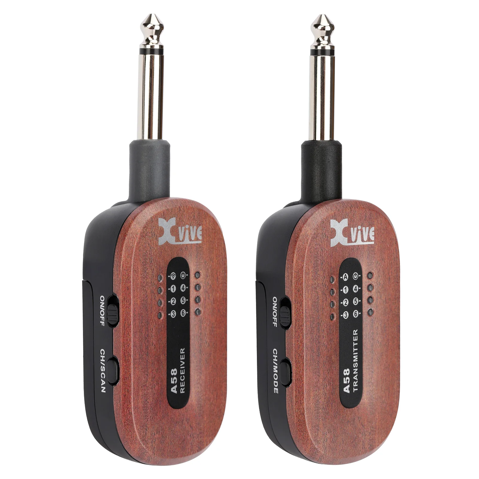 Xvive A58 MAHOGANY Sistema Wireless Digi x Chitarra Elettrica Acustica e Basso - Image 2