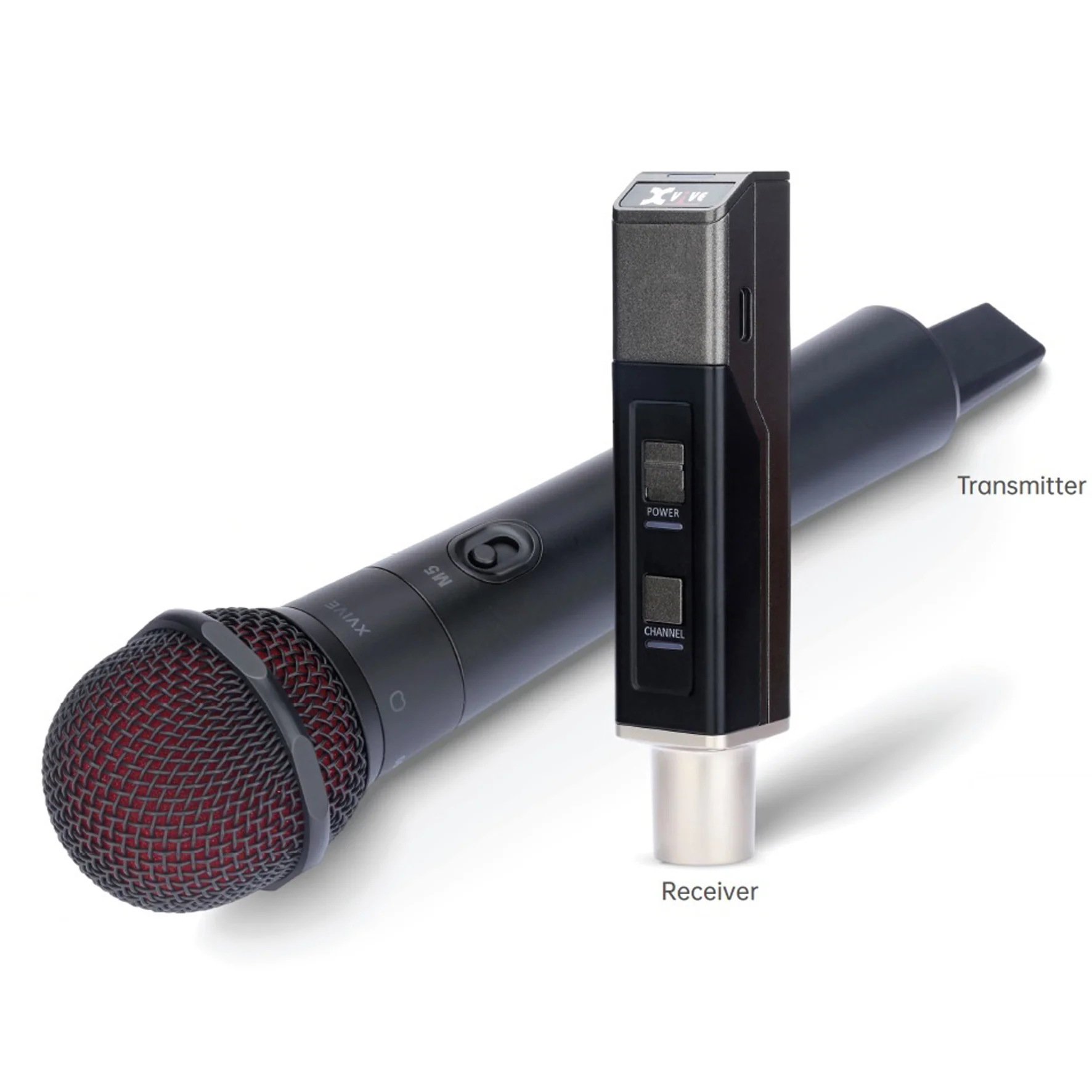 Xvive M5 Sistema Microfono Wireless Pro Palmare con Capsule Intercambiabili Nero - Image 4