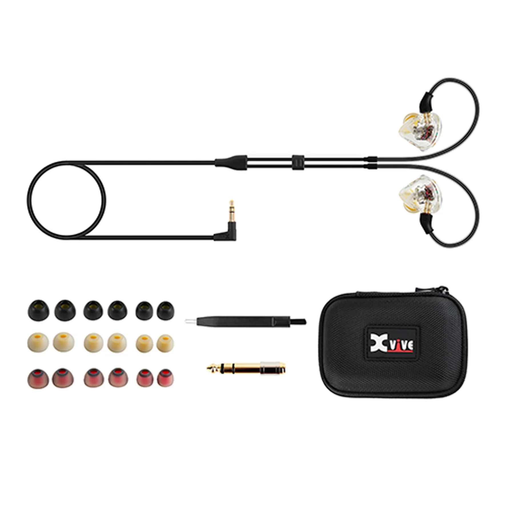 Xvive T9 IN-EAR Auricolare cablato Pro x cantanti senza microfono, Trasparente - Image 2