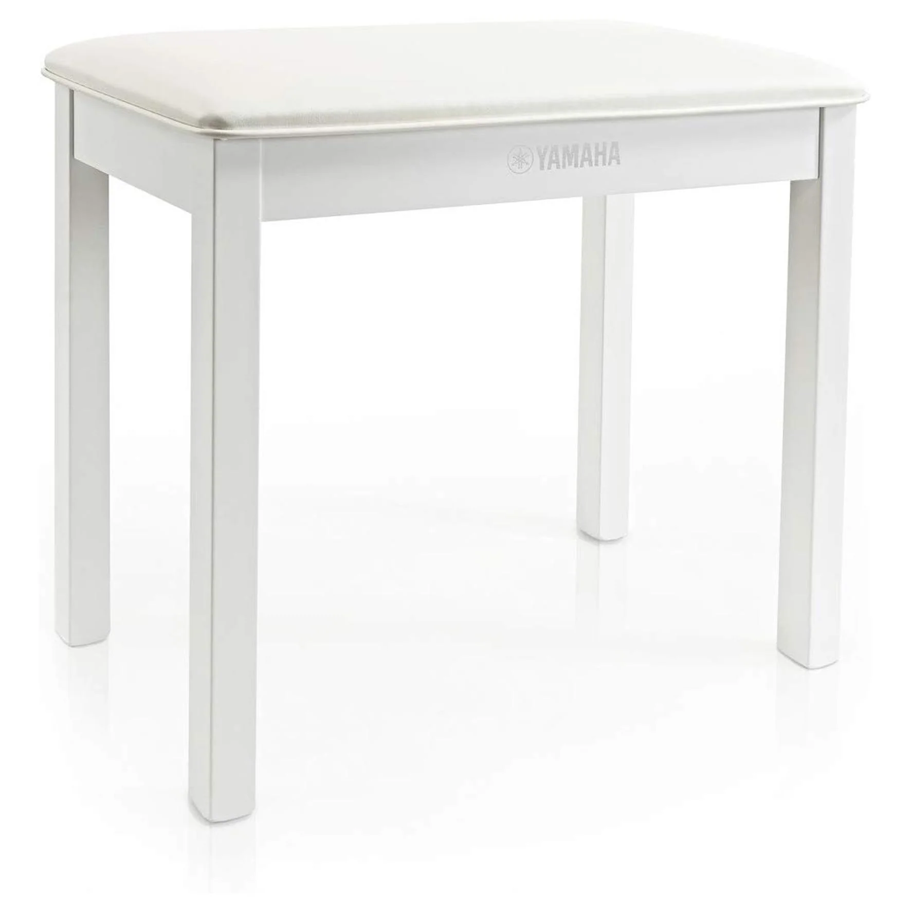 Yamaha B-1WH Panchetta Sgabello x Pianoforte con seduta in similpelle, Bianco - Image 3