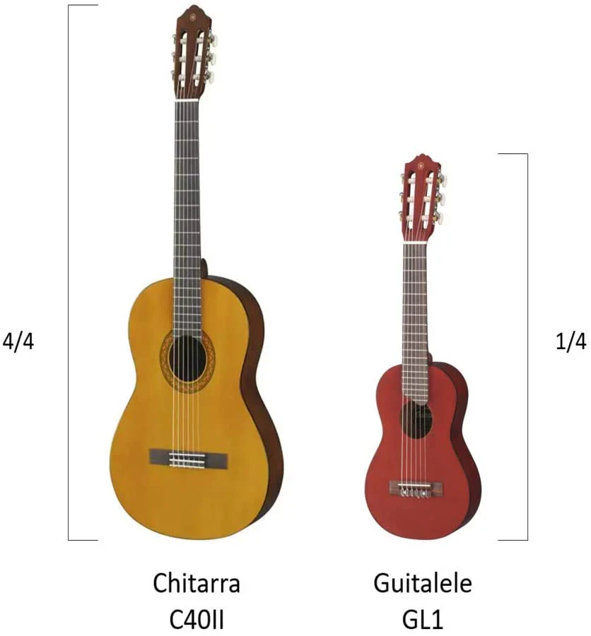Yamaha GL1 PB Guitalele Chitarra classica con scala ridotta 17", Persimmon Brown - Image 5