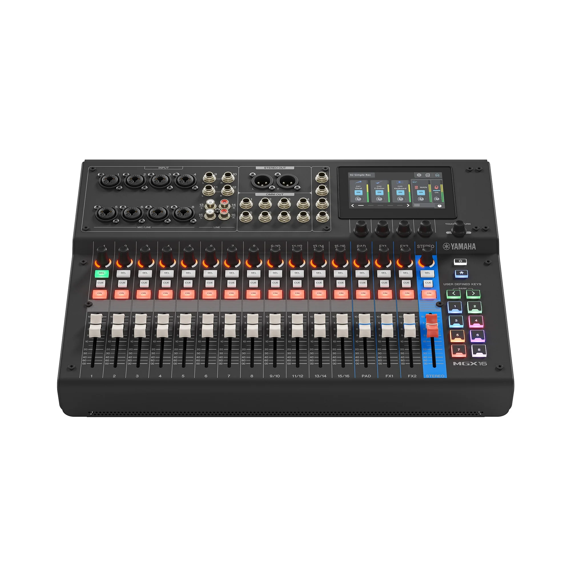 Yamaha MGX16 Mixer Pro Dig. 22C + int. audio + touch colori 4,3"+USB e Bluetooth - Image 2