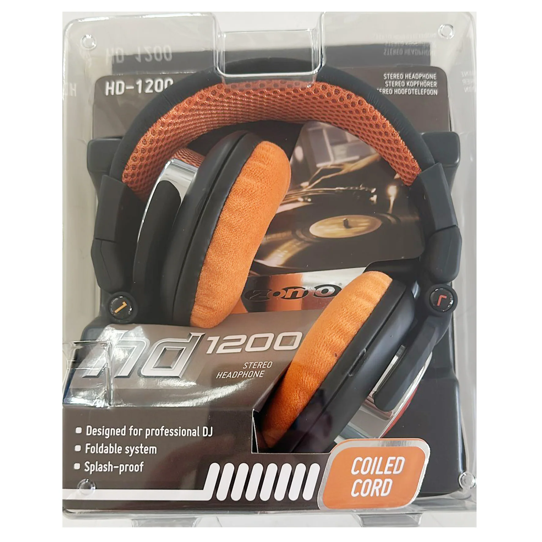 Zomo HD-1200 ORANGE Cuffia Profess. x Dj e Studio, cablata e senza microfono - Image 2